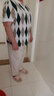 俞兆林（YUZHAOLIN）母親節(jié)媽媽夏裝套裝2025新款中老年女裝休閑奶奶兩件套老年人衣服 綠色套裝 5XL 建議140-155斤 曬單實(shí)拍圖