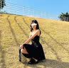 浪莎睡衣女冰冰涼涼黑色吊帶連衣裙a字短裙子春夏季新款女裝夜晚夜晚 黑色 S 80-96斤 【24H速發】 曬單實拍圖