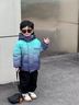 G.DUCKKIDS男童羽絨服冬季新款童裝兒童冬裝白鴨絨漸變外套加厚寶寶冬裝衣服 綠色 120 cm 曬單實(shí)拍圖