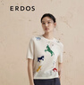 ERDOS 春夏一字領(lǐng)套衫精紡棉絨混紡寬松法式輕復古休閑百搭女針織衫 白 M 160/84A 曬單實(shí)拍圖