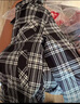 鴨鴨（YAYA）秋冬新款條紋拼接口袋字母刺繡輕薄款保暖羽絨服女士襯衫領(lǐng)外套HS 冰川藍(lán)色 S 曬單實(shí)拍圖
