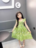 拙拙豬女童連衣裙夏裝2026新款兒童寶寶蝴蝶結吊帶裙女孩蓬蓬公主裙衣服 綠色仙蹤 130 碼適合身高115-125厘米 曬單實(shí)拍圖