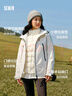 森馬（Semir）陳都靈|90%鴨絨羽絨服女中長款保暖內(nèi)膽24冬新款三合一可拆卸夾克 灰白（白鴨絨）10809 M 160/84A 曬單實(shí)拍圖