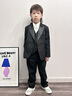 IVY HOUSE常春藤兒童裝男童2024年秋季新款  順滑梭織西服西裝外套馬甲西褲 黑色外套（（領(lǐng)結不附贈）） 120 cm 曬單實(shí)拍圖