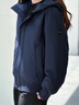 雨果博斯BOSS 男士冬季徽標裝飾連帽羽絨服 404-深藍色 S (46) 曬單實(shí)拍圖