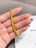 中國黃金（CHINA GOLD）古法小金珠轉(zhuǎn)運(yùn)珠足金鈴蘭花黃金手串七夕情人節(jié)禮物送女朋友老婆 鈴蘭花手串 約4.5g 曬單實(shí)拍圖