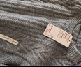 無(wú)印良品（MUJI）男式 美利奴羊毛纜繩花紋圓領(lǐng)毛衣 冬季長(cháng)袖針織衫 AA0PJA3A 灰色 XL（180/104A） 曬單實(shí)拍圖