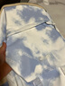 叢林?zhù)B新款小眾設計扎染書(shū)包女初中生輕便雙肩包大學(xué)生休閑旅行印花背包 藍色 曬單實(shí)拍圖