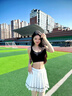 天使季節網(wǎng)球裙女2025新款秋冬羽毛球服絕美運動(dòng)高腰半身瑜伽短裙 本白 M 曬單實(shí)拍圖