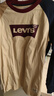 Levi's 李維斯兒童裝男童長(zhǎng)袖T恤春秋款圓領(lǐng)打底衫百搭撞色插肩袖上衣 焦糖布丁白 150 /72 【建議身高140-152cm】 曬單實(shí)拍圖