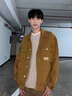 聲猴美式復古工裝套裝男2024春秋新款潮流寬松痞帥夾克外套搭配休閑褲 咖色外套+白色長(cháng)袖+卡其色工裝褲 XL 曬單實(shí)拍圖