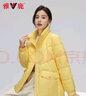 雅鹿羽絨服短款立領(lǐng)新款寬松韓版小個(gè)子顯高多色初冬外套Y 小雞黃 170/XL 曬單實(shí)拍圖