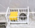 家の物语（KATEI STORY）日本水龙头置物架厨房水槽洗碗池抹布沥水架家用免打孔收纳架挂篮 分格铁艺沥水架 实拍图