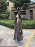棉致純羊絨雙面毛呢大衣女秋冬季新款中長(cháng)款韓版寬松顯瘦系帶呢子外套 灰駝色純羊毛 【側兜】 S 80-118斤 曬單實(shí)拍圖