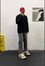 雪倫朵美式束腳工裝休閑褲男春秋2025新款寬松直筒運動(dòng)百搭彈力哈倫褲 灰色（卡碼拍大） 2XL 【建議130-140斤】 曬單實(shí)拍圖