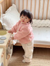 G.DUCKKIDS小黃鴨童裝女童套裝秋冬季新款兒童衣服女小童加絨加厚衛(wèi)衣兩件套 粉色 80尺碼9-12個(gè)月建議寶寶75-85cm 曬單實(shí)拍圖