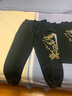 BOY LONDON三鷹標騰龍燙金時(shí)尚潮牌休閑褲男女同款針織長(cháng)褲N15027 黑色 S 曬單實(shí)拍圖