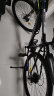 EG7山地自行车成人学生变速越野单车双减震赛车26寸青少年男女 顶配-钢架黑白色【辐条轮】 26寸24速 实拍图