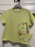 嘟嘟家男童短袖卡通夏季兒童T恤夏裝女童上衣潮寶寶短t小童童裝 綠色 曬單實(shí)拍圖