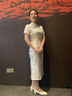 皮爾卡丹（pierre cardin）旗袍2025新款夏季改良年輕款少女白色新中式日?？纱┬€子中 云裳紗 L 曬單實拍圖