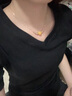 Amber Lollipop蜜蠟項(xiàng)鏈女黃琥珀鎖骨鏈小眾感頸鏈生日七夕情人節(jié)禮物送女友老婆 黃色 曬單實(shí)拍圖