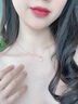 續(xù)鈺999足銀四葉草項(xiàng)鏈女士小眾吊墜鎖骨鏈送女友老婆閨蜜女生日禮物 水晶四葉草項(xiàng)鏈-玫瑰金色 曬單實(shí)拍圖