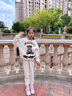 G.DUCKKIDS童裝女童套裝秋冬季新款兒童衣服女孩加絨冬裝中大童小熊格子衛衣 兩件套（不含馬甲） 120碼建議110-120cm6-7歲 曬單實(shí)拍圖