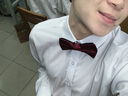 茯見(jiàn)5件套酒紅黑領(lǐng)帶男結婚婚禮新郎領(lǐng)結方巾領(lǐng)帶夾高級感 領(lǐng)帶五件套手打款 曬單實(shí)拍圖