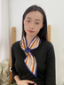 CHALL KITTY絲巾女小長(cháng)條絲巾2025新款高檔絲巾媽媽生日禮物教師節禮物送老師 橘黃色-高端品牌高級感 曬單實(shí)拍圖