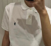 POLO拉夫勞倫短袖polo衫男士翻領(lǐng)商務(wù)休閑純色夏季新款寬松半袖體恤衫 白色寶藍標 M 150斤左右 曬單實(shí)拍圖