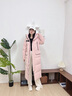 波司登（BOSIDENG）極寒90鵝絨長(zhǎng)款羽絨服男女情侶款過膝防風(fēng)保暖外套 極光粉1457 XS 155/80A 曬單實(shí)拍圖