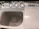 美的（Midea）半自動雙桶洗衣機(jī) 8公斤洗+5.5脫水雙缸波輪 老人簡易操作 品質(zhì)電機(jī)小巧不占地 租房宿舍必備 二級 MP8DS136 曬單實拍圖