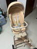 semmook遛娃神器嬰兒推車(chē)0-6歲用折疊可坐可躺帶減震雙向高景觀(guān)溜娃車(chē) 香檳金皮蓬【雙餐盤(pán)】 曬單實(shí)拍圖