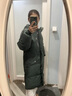 羽絨服女小個(gè)子白鴨絨收腰過膝外套中長款新款冬季過膝寬松加厚保暖上衣 豆綠_毛領(lǐng)可拆卸 S_75-105斤 曬單實(shí)拍圖