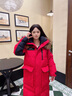 波司登（BOSIDENG）25新款極寒羽絨服男女同款長(cháng)款鵝絨脫卸帽毛領(lǐng)保暖外套B250242300 逐日紅1945 S 160/84A 體重約100-110斤 曬單實(shí)拍圖