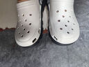 妙奕嘉厚底洞洞鞋男拖鞋大碼涼拖防滑外穿開(kāi)車(chē)運動(dòng)專(zhuān)用夏季平底沙灘鞋 白灰簡(jiǎn)約洞洞鞋【40-41】 曬單實(shí)拍圖