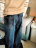 哈羅小黃鴨HAL.DUCK男童褲子休閑男童一體絨長(cháng)褲2024新款男孩兒童冬季牛仔加絨牛仔褲 藍灰色 658【單褲】 均碼 120 曬單實(shí)拍圖
