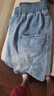 啄木鳥(niǎo)牛仔五分短褲女夏季新款拼接松緊腰淺藍色休閑寬松薄款大尺碼女裝 8819#藍色 M 96-110斤 曬單實(shí)拍圖