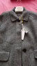 CUF 香港潮牌 阿尔巴卡双面羊毛大衣女装冬季人字纹中长款羊毛呢外套 混灰色(人字纹) M 晒单实拍图