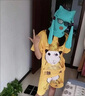 席佰龍圖衣服 兩件套大膽印花速干休閑情路T恤龍圖套裝短褲創(chuàng)意上衣 龍圖t恤+龍圖短褲套裝 4XL 曬單實拍圖