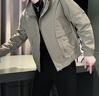 皮爾卡丹（pierre cardin）春秋季休閑夾克男痞帥百搭工裝短款外套2025新款男士立領(lǐng)秋裝上衣 卡其色 XL 建議135-145斤 曬單實(shí)拍圖