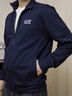 EMPORIO ARMANI/阿瑪尼官方旗艦EA7/男女情侶款立領(lǐng)拉鏈開(kāi)衫衛衣夾克外套 【合身版】藍色/白色 M (推薦：135-150斤) 曬單實(shí)拍圖