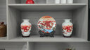 梓琦景德鎮(zhèn)陶瓷器粉彩三件套客廳擺件家居酒柜玄關(guān)房間電視柜書(shū)房花瓶 鴻運(yùn)當(dāng)頭三件套+龍架+木底座 31cm 曬單實(shí)拍圖
