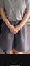 庫恩瑪維【多色可選】高腰休閑西裝短褲女2024年夏新款直筒五分褲K56076 灰色 M 曬單實(shí)拍圖