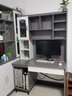 凱帝格 電腦桌臺式帶書架8090cm學(xué)生書桌書柜一體組合簡易臥室成人學(xué)習(xí)寫字桌子現(xiàn)代簡約 T12-淺布紋1.2米 曬單實拍圖