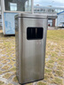 潤楷 公共場(chǎng)合不銹鋼酒店垃圾桶分類(lèi)帶煙灰缸走廊立式商用電梯口果皮箱 長(cháng)方形環(huán)境桶砂鋼 曬單實(shí)拍圖