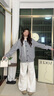 尾郎的店美式慵懶高級感毛衣開(kāi)衫外套男潮牌休閑毛絨絨針織衫情侶 淺花灰色 現貨當天發(fā) L 曬單實(shí)拍圖