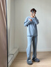 浪莎25年新品【任嘉倫明星同款安心品質(zhì)】抗菌氧棉春秋季家居服睡衣男 曬單實拍圖