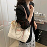 沐霓2025新款女包單肩包托特包甜美時(shí)尚通勤包包ins包休閑百搭手提包 甜美可愛(ài)托特包+3掛件29*10*28 曬單實(shí)拍圖