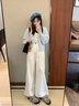 南木熊休閑褲女2025年秋裝新款藍色毛衣外套女裝春秋套裝針織衫衣服褲子 藍色開(kāi)衫三件套均碼【90-115斤】 曬單實(shí)拍圖